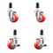 Service Caster 3 Inch 316SS Red Poly Swivel 1-3/8 Inch Expanding Stem Caster Brake SCC, 2PK SS316EX20S314-PPUB-RED-2-TLB-2-138 - alternate 1